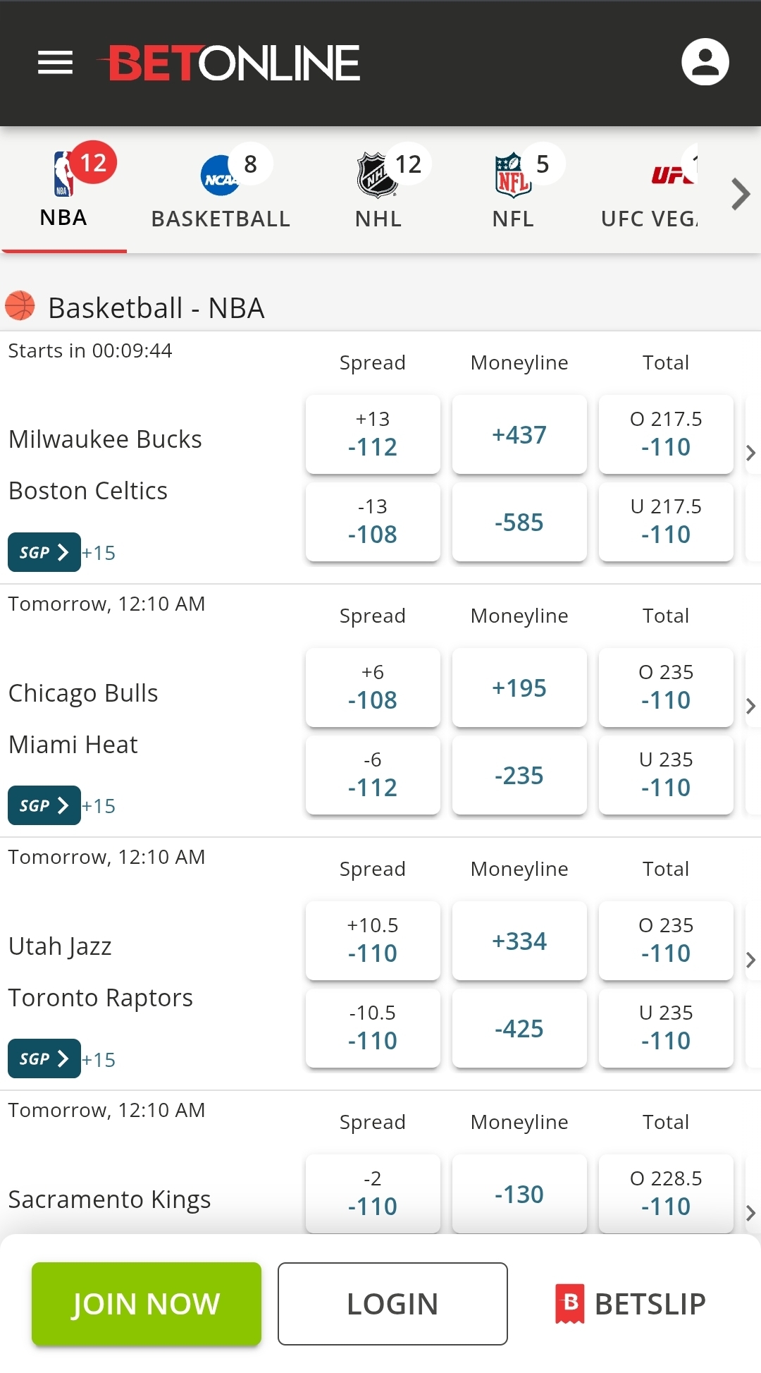 NBA Basketball Betting