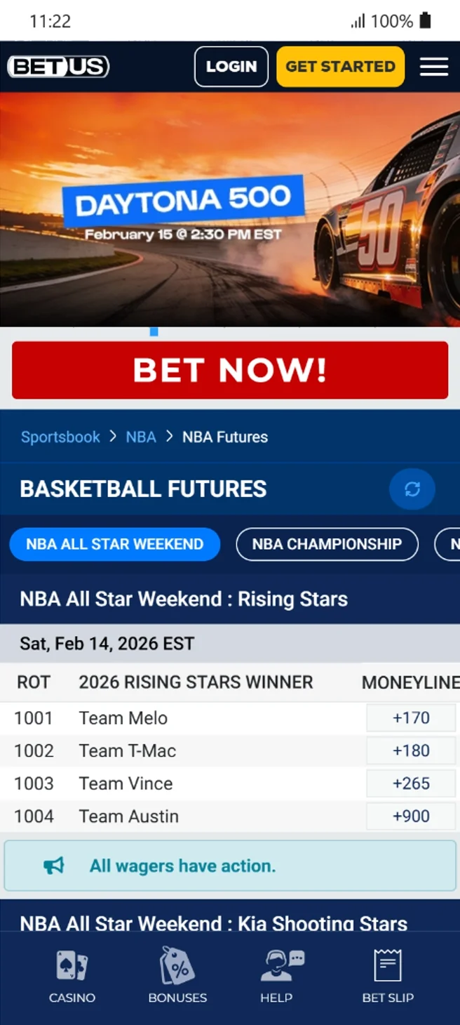 BetUS NBA Basketball Betting