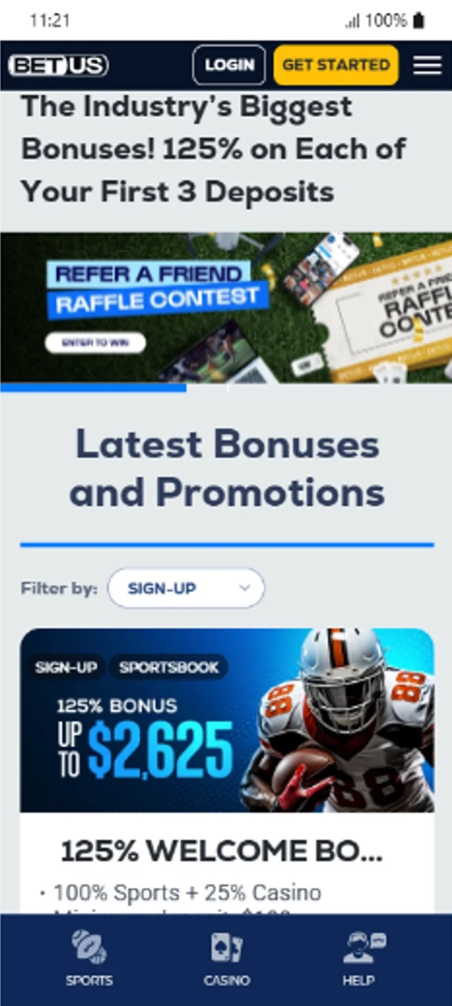 BetUS Bonuses and Promotions