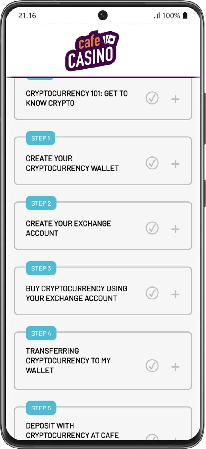 Cafe Casino Bitcoin and Crypto Deposit Options