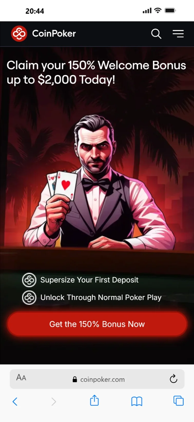 CoinPoker Lobby with Cash Games