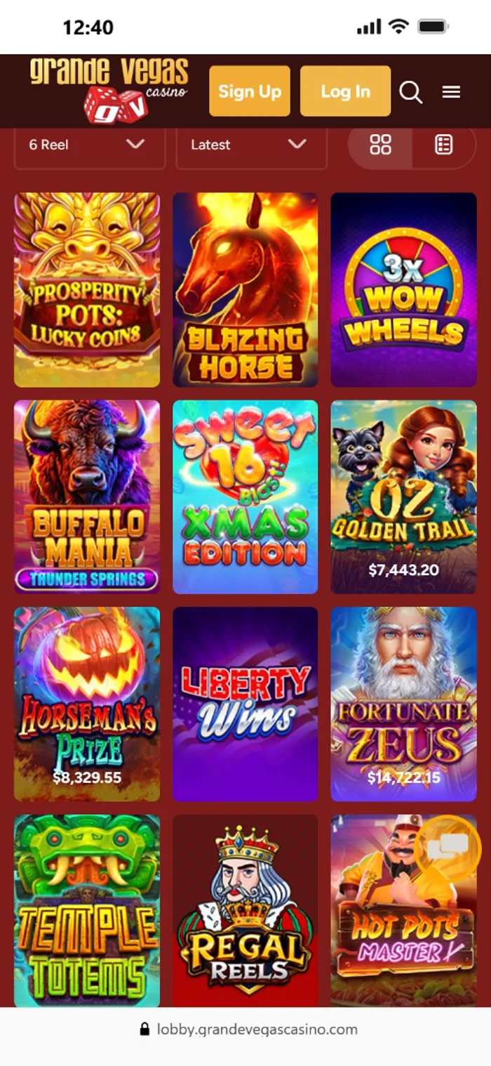 Grande Vegas Casino Slots with RTG games