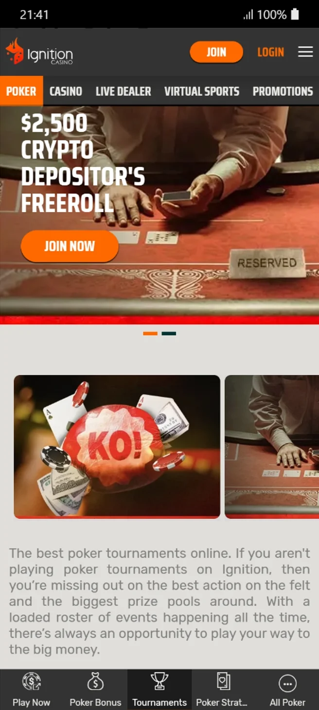 $200K Guaranteed Tournament lobby