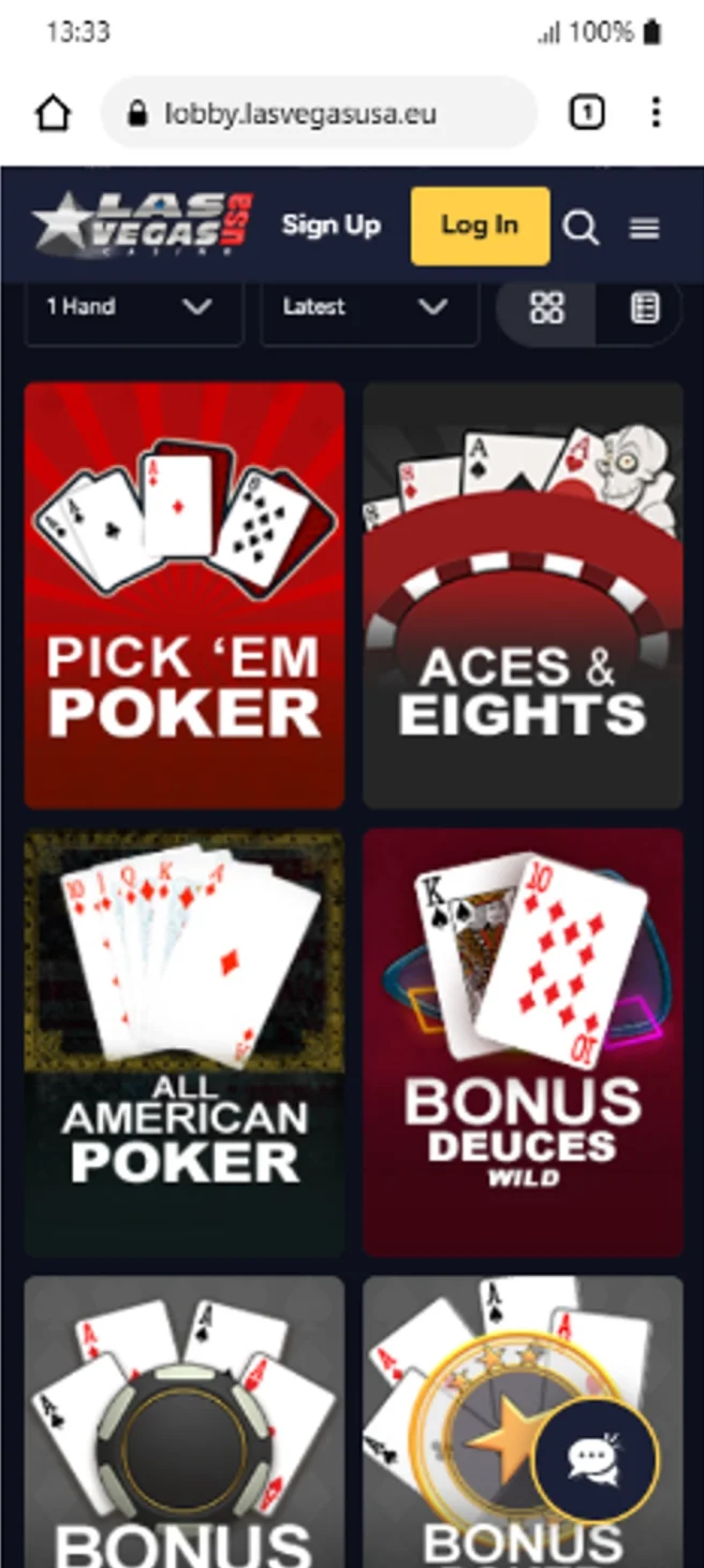 Las Vegas USA Casino Video Poker