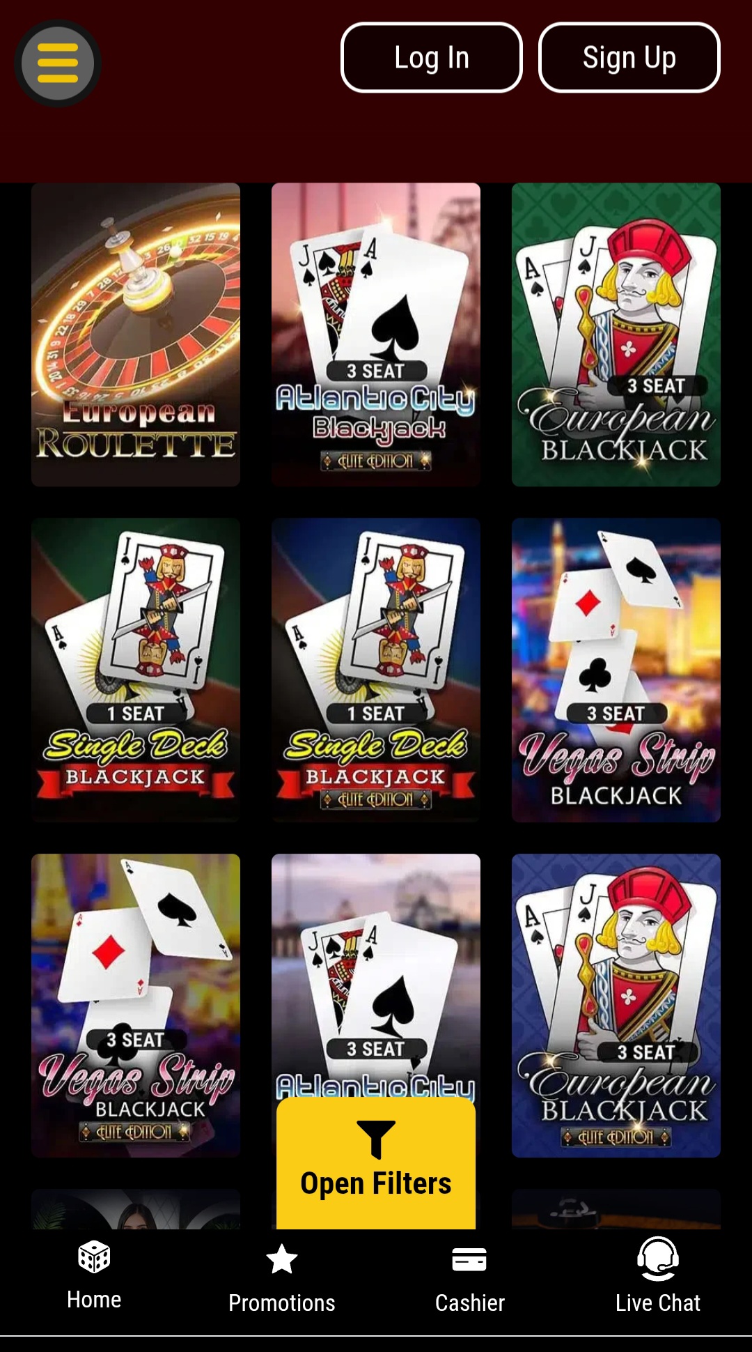 Mandarin Palace Table Games