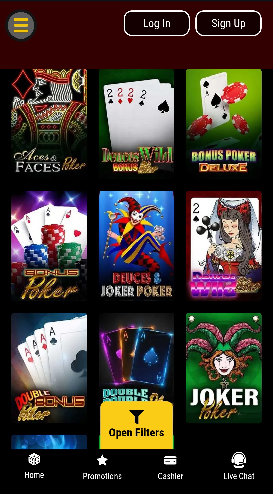 Video Poker at Mandarin Palace