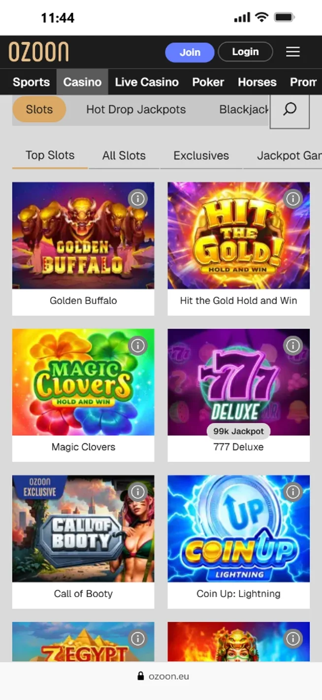 Ozoon Casino Slots Collection
