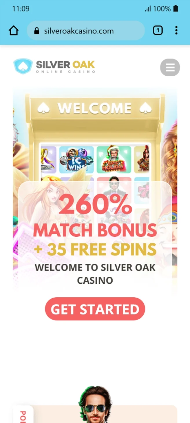 Silver Oak 260% Welcome Bonus