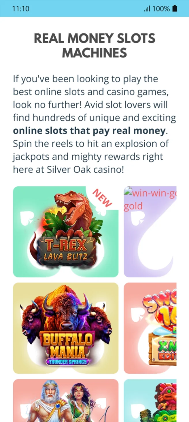 Silver Oak RTG Slots Collection