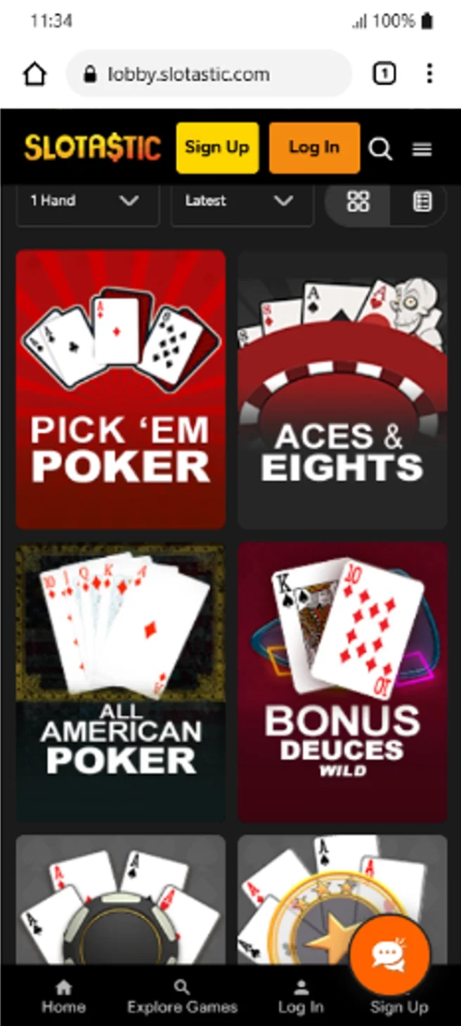 Video Poker Options
