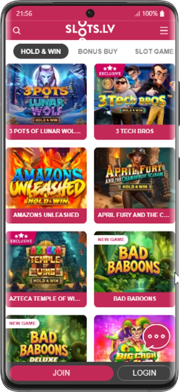 Slots.lv Hold & Win Games