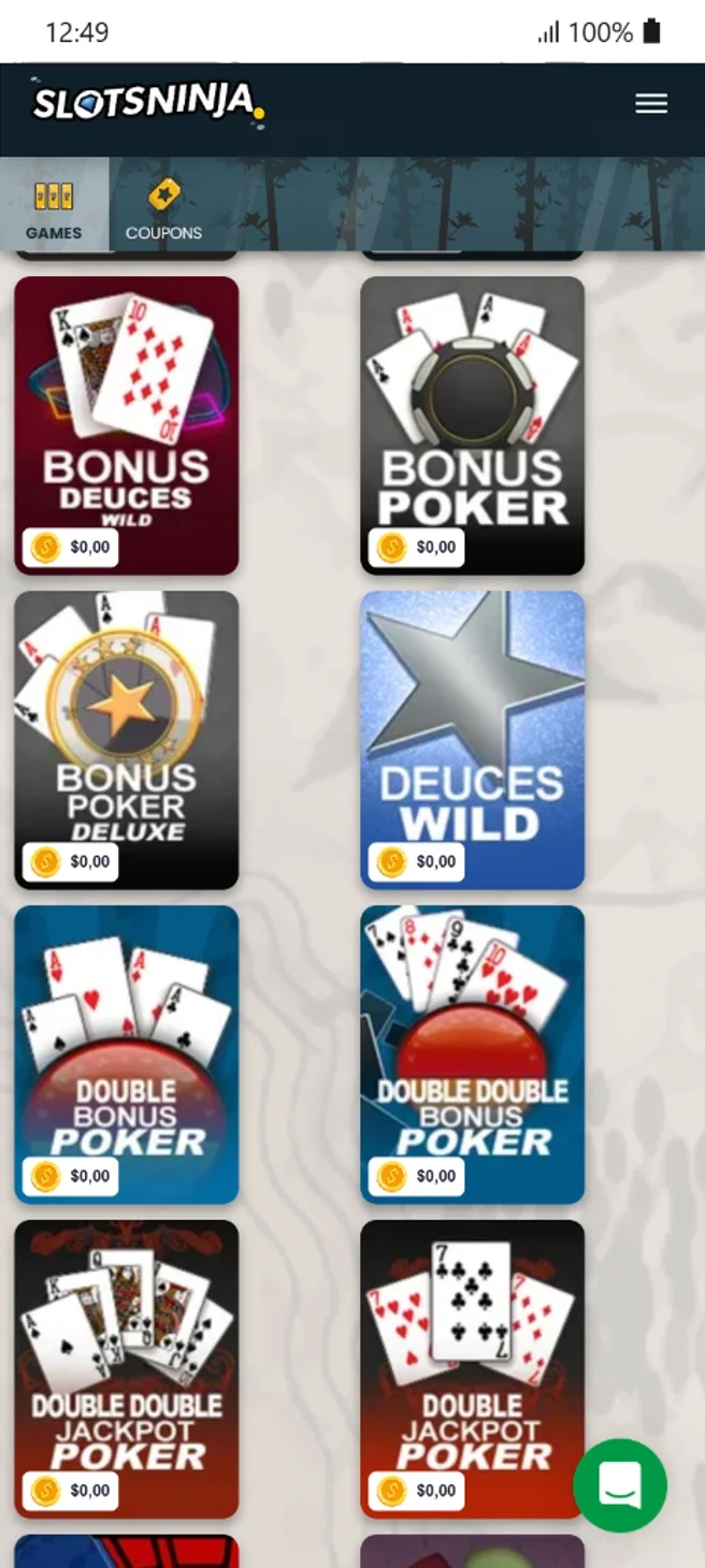 Video Poker at Slots Ninja