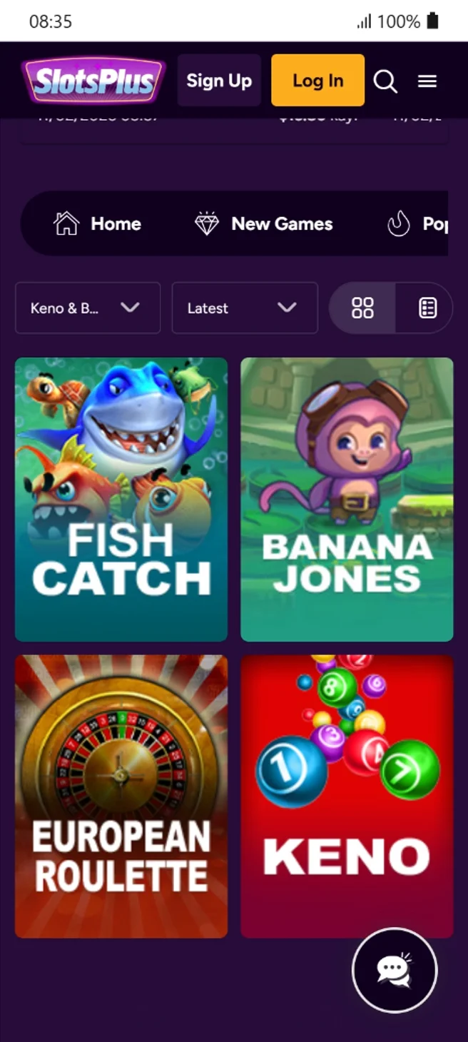 Specialty Games Keno and Scratch Cards