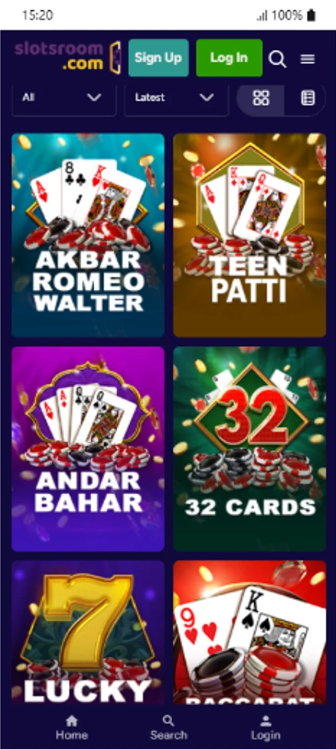 SlotsRoom Table Games Blackjack Roulette