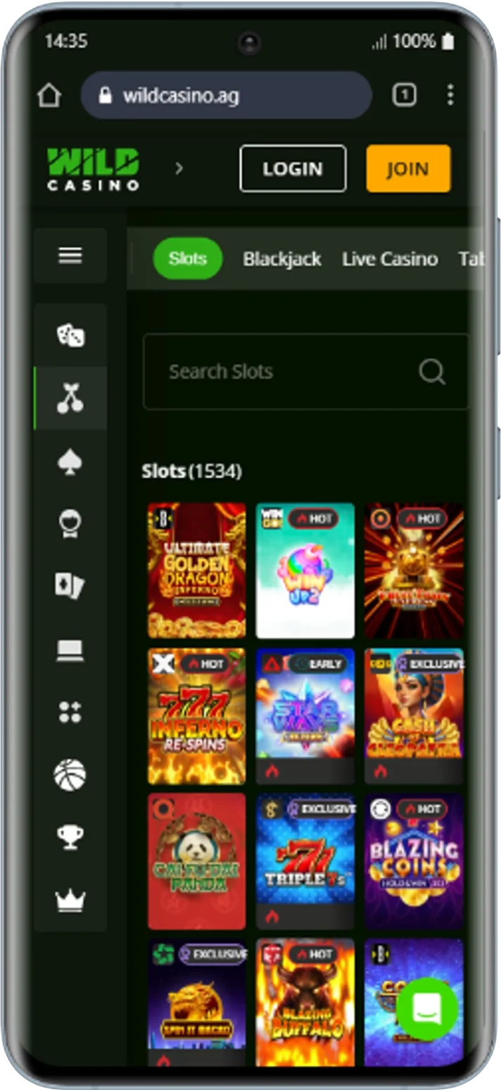 Wild Casino Slots with 1,500+ games