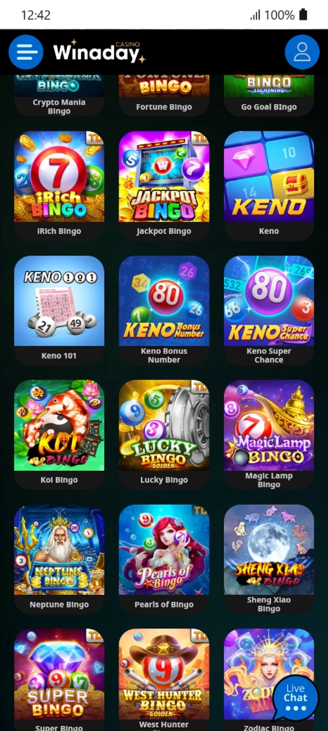 Keno and Specialty Games at Winaday