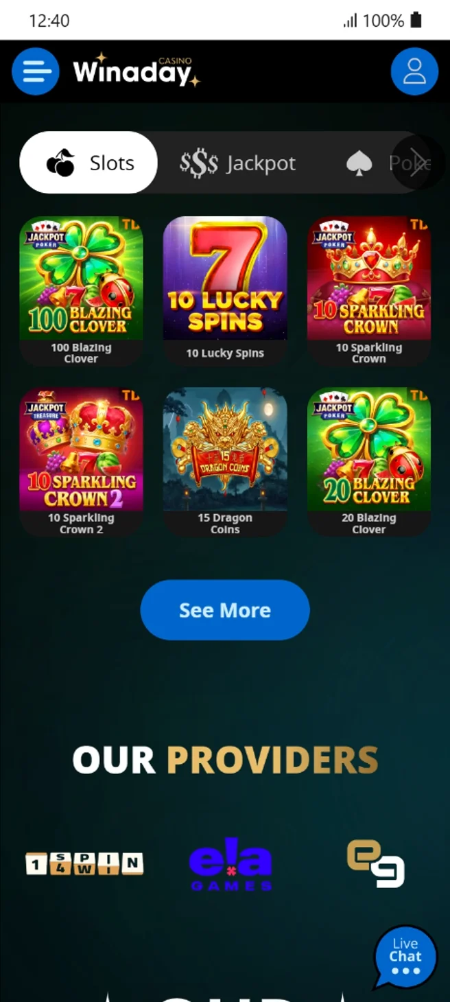 Winaday Casino Exclusive Slots