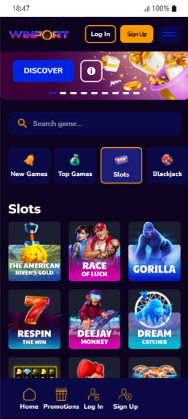 WinPort Slots featuring Multiverse Adventures